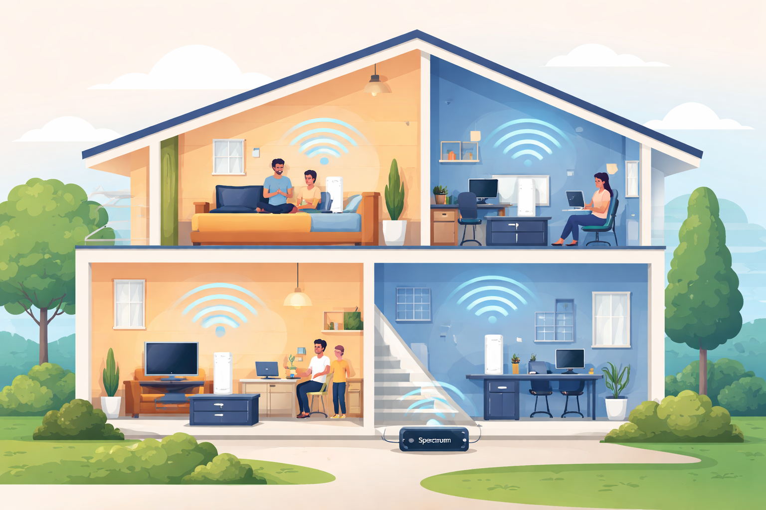 WiFi House Illustration
